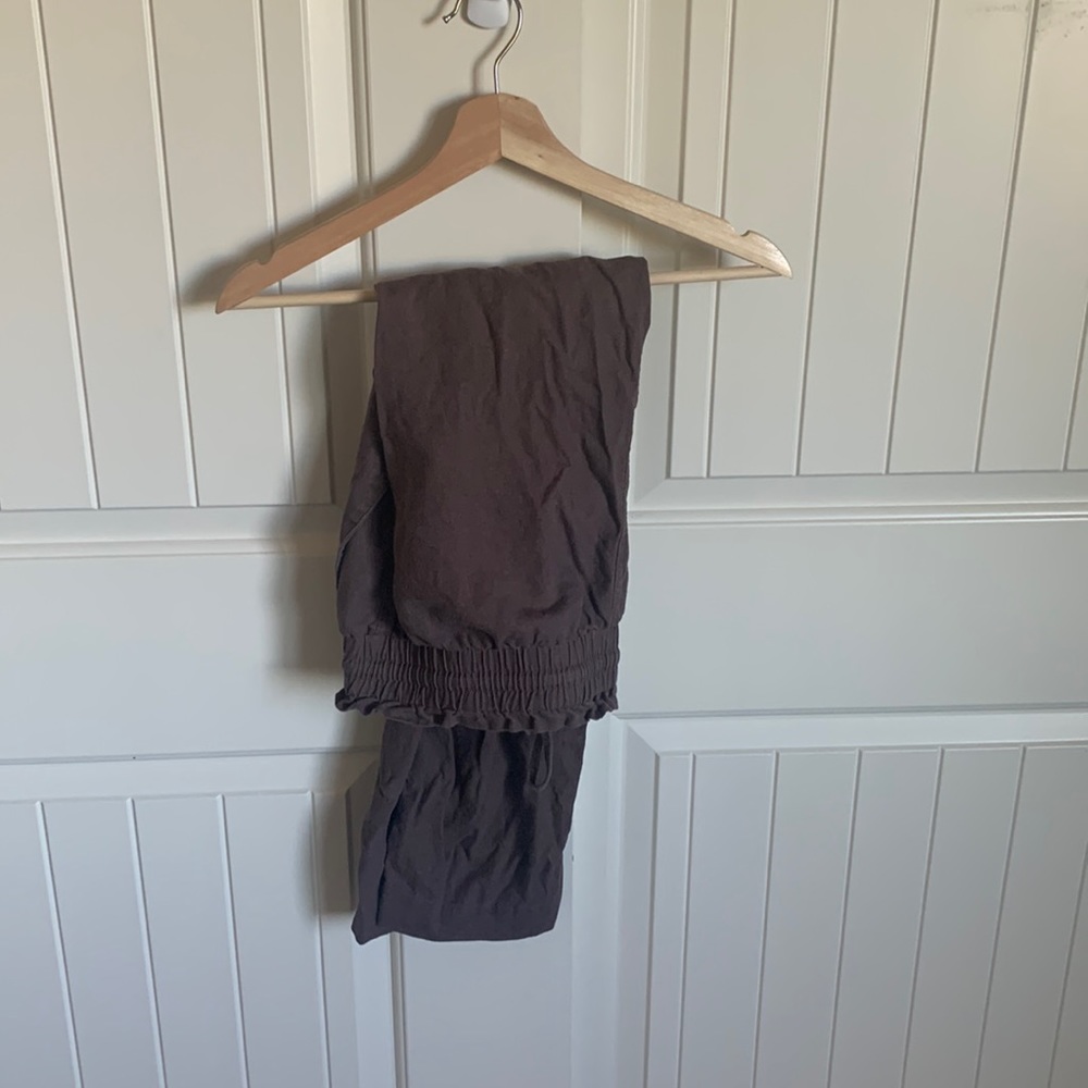 Stretchy waist linen pants